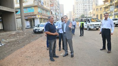 جولة تفقدية لمحافظ الغربية لمتابعة أعمال الرصف والتطوير بقطور