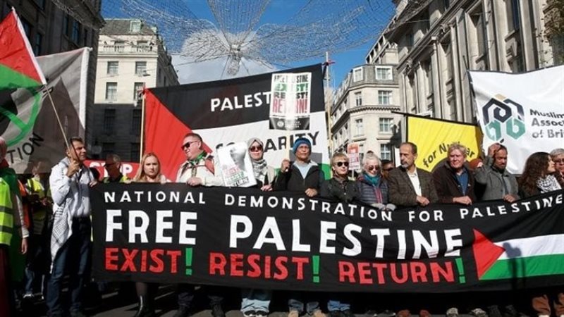 مظاهرة داعمة للفلسطينيين