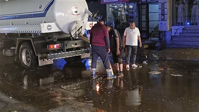 شفط تجمعات مياه الأمطار في الدقهلية 