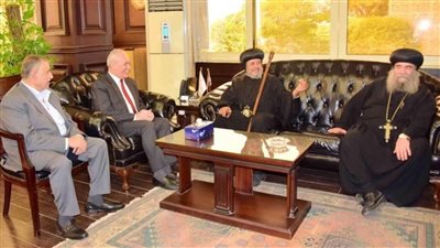 رجال الدين المسيحي يشكرون محافظ الأقصر للنظام باحتفالات دير مارجرجس 