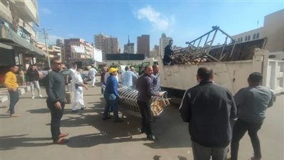 رفع 1263 حالة إشغال طريق مخالف بمركزي دمنهور وكفر الدوار في البحيرة