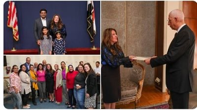 من أصول عربية وتتحدث 9 لغات، سفيرة أمريكا الجديدة لدى القاهرة تقدم أوراق اعتمادها (صور)