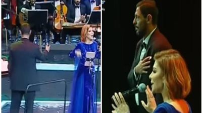 أصالة مفاجأة حفل ليلة الدموع، ورد فعل غير متوقع من هاني فرحات على المسرح