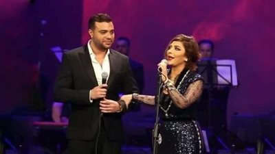 ديو غنائي لـ رامي صبري وأصالة في حفل ليلة الدموع بالسعودية 