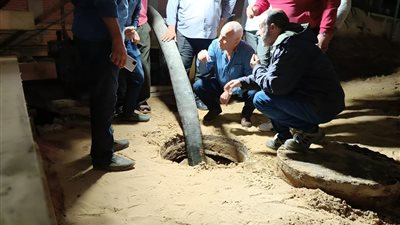 رئيس شركة مياه البحيرة يتابع إصلاح الصرف الصحي برشيد