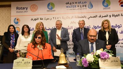 رئيس مياه القناة يوقع بروتوكول تعاون مع أندية روتارى لتنفيذ وصلات الشرب (صور)