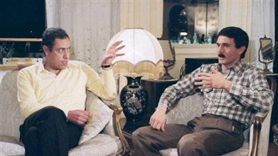 صورة تجمع محمد صبحي ونبيل الحلفاوي من كواليس فيلم العميل رقم 13