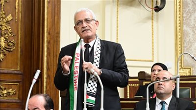 نائب يطوق مدبولي بوشاح فلسطين، ويطالب إعادة النظر في كامب ديفيد 