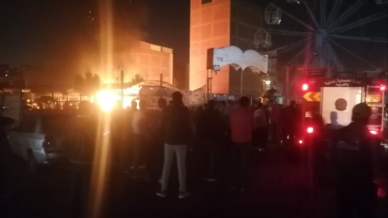  حريق بمحول كهرباء