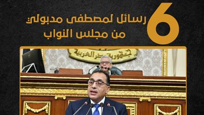 6 رسائل لـ مصطفى مدبولي من مجلس النواب (إنفوجراف)