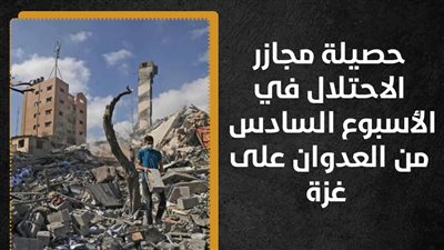 حصيلة مجازر الاحتلال في الأسبوع السادس من العدوان على غزة ( انفوجراف)