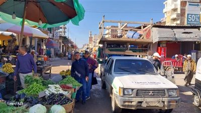 رفع 939 حالة إشغال طريق مخالف بنطاق 4 مراكز بالبحيرة