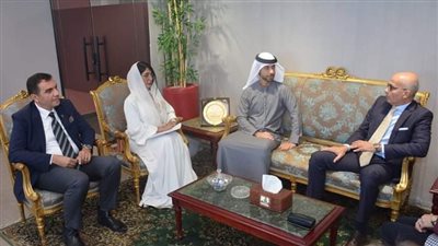 رئيس جامعة عين شمس يستقبل ملحق التعليم وعلوم التكنولوجيا للإمارات بالقاهرة