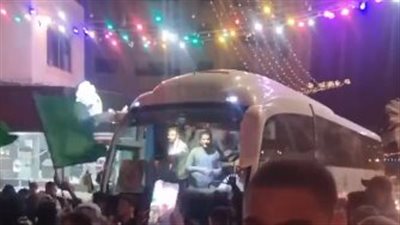 الأسرى الفلسطينيون يصلون رام الله بعد إطلاق سراحهم من سجون الاحتلال 
