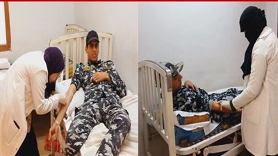 حملة للتبرع بالدم بمديرية أمن سوهاج