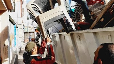 رفع 1220 حالة إشغال طريق مخالف بنطاق 3 مراكز خلال حملات مكبرة بالبحيرة