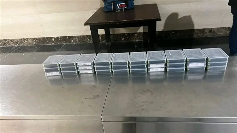 المضبوطات بحوزة رجال