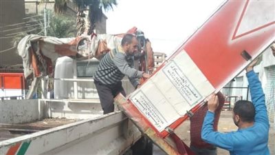 تحرير 45  محضر إشغال خلال حملات مكبرة 3 مراكز بالبحيرة