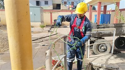 تنفيذ خطة تطهير شبكات الصرف الصحى بكافة مناطق المنوفية