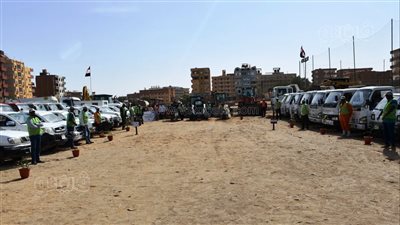 جولة تفقدية لاصطفاف المعدات والسيارات في أسوان (صور)