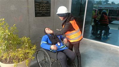 تجربة طوارئ بصالة 4 المخصصة للطائرات الخاصة بشركة ميناء القاهرة الجوي (صور)