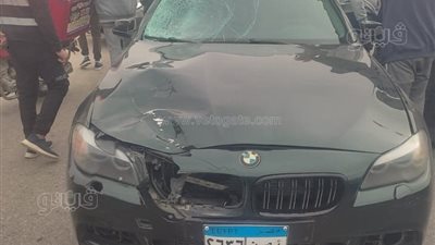 بالصور، مصرع طالب دهسا أثناء عبوره الطريق بحلوان