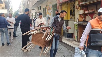 رفع الإشغالات والتعديات بمحيط مدرسة أحمد لطفى السيد بالجيزة (صور)