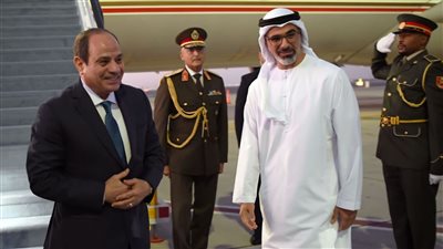 3 صور ترصد وصول الرئيس السيسي إلى دبي