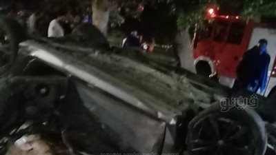 بالصور، مصرع شخصين وإصابة 3 آخرين في تصادم سيارتي ملاكي بالشروق