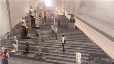 اليوم، افتتاح الدرج العظيم بالمتحف المصري الكبير للزيارة لأول مرة