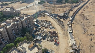 أعمال تنفيذ محطة حدائق الأهرام ضمن الخط الرابع لمترو الأنفاق (صور)