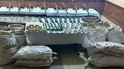ضبط 17 بندقية و263 كيلو حشيش وبانجو بحوزة 3 أشخاص بأسيوط