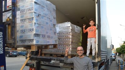 انطلاق الدفعة الثانية من مساعدات نقابة مهندسى الدقهلية إلى فلسطين