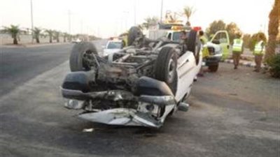 مصرع وإصابة 15 شخصا بحادث انقلاب سيارة في المنيا