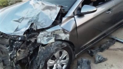 مصرع شخص وإصابة 7 أخرين في تصادم ملاكي مع باص مدارس بالسلام (صور)