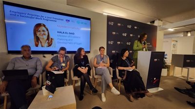 وزيرة التخطيط تشارك بحدث جانبي عن أولويات أصحاب العمل