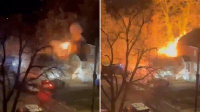 لحظة وقوع انفجار ضخم يهز إحدى ضواحي واشنطن (فيديو)