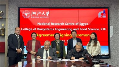 توقيع اتفاقية تعاون علمي مشترك بين المركز القومي للبحوث وجامعة زيجيانج الصينية