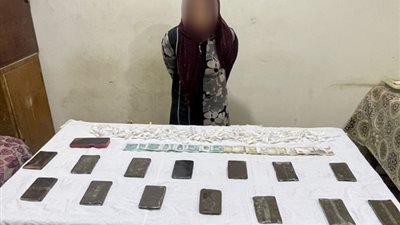 حبس 14 عاطلا وربتى منزل بحوزتهم كميات من المخدرات بملايين الجنيهات (صور)