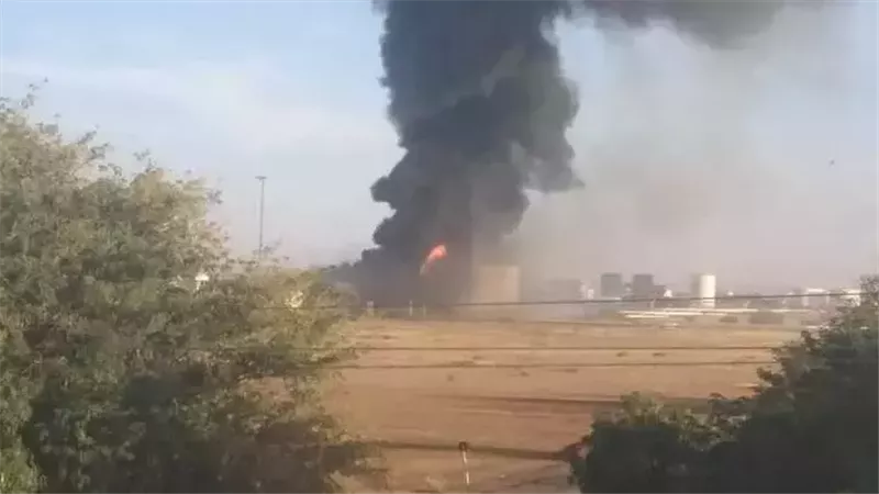 حريق ضخم في مصفاة