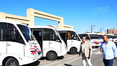 محافظ أسوان يتفقد اصطفاف المركبات المشاركة لدعم الانتخابات الرئاسية (صور)