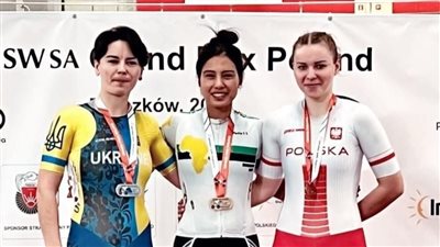 أشرف صبحي يشيد بفوز لاعبة الدراجات بسباق الإسكراتش ببطولة الجراند بريكس 