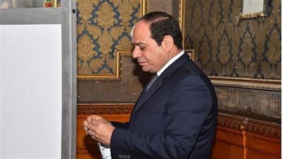 السيسي يدلي بصوته في انتخابات الرئاسة 2024 