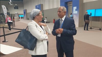 وزيرة البيئة تلتقى رئيس الأكاديمية العربية للعلوم والتكنولوجيا والنقل البحرى