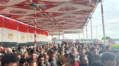 آلاف الناخبين يدلون بأصواتهم بلجنة الوافدين في المنطقة الاستثمارية بالإسماعيلية (فيديو) 