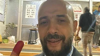 خالد الطوخي رئيس مجلس أمناء جامعة مصر للعلوم والتكنولوجيا يدلى بصوته فى الانتخابات الرئاسية