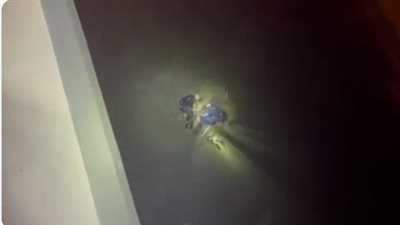 لحظة إنقاذ مصري حاول الانتحار من فوق جسر الشيخ جابر في الكويت | فيديو