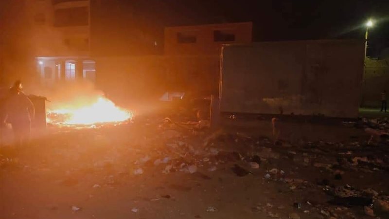 حريق محول كهرباء