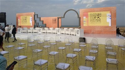 استعدادات المؤتمر الصحفي لمهرجان الجونة السينمائي | صور