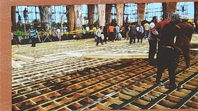 دهان وفرش جديد.. ترميم القاعة المحترقة بمهرجان الجونة | فيديو